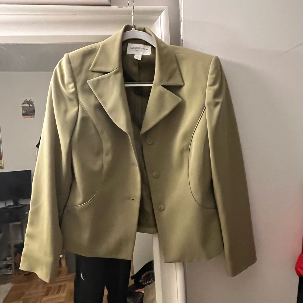 LIZ CLAIBORNE - LIGHT GREEN BLAZER